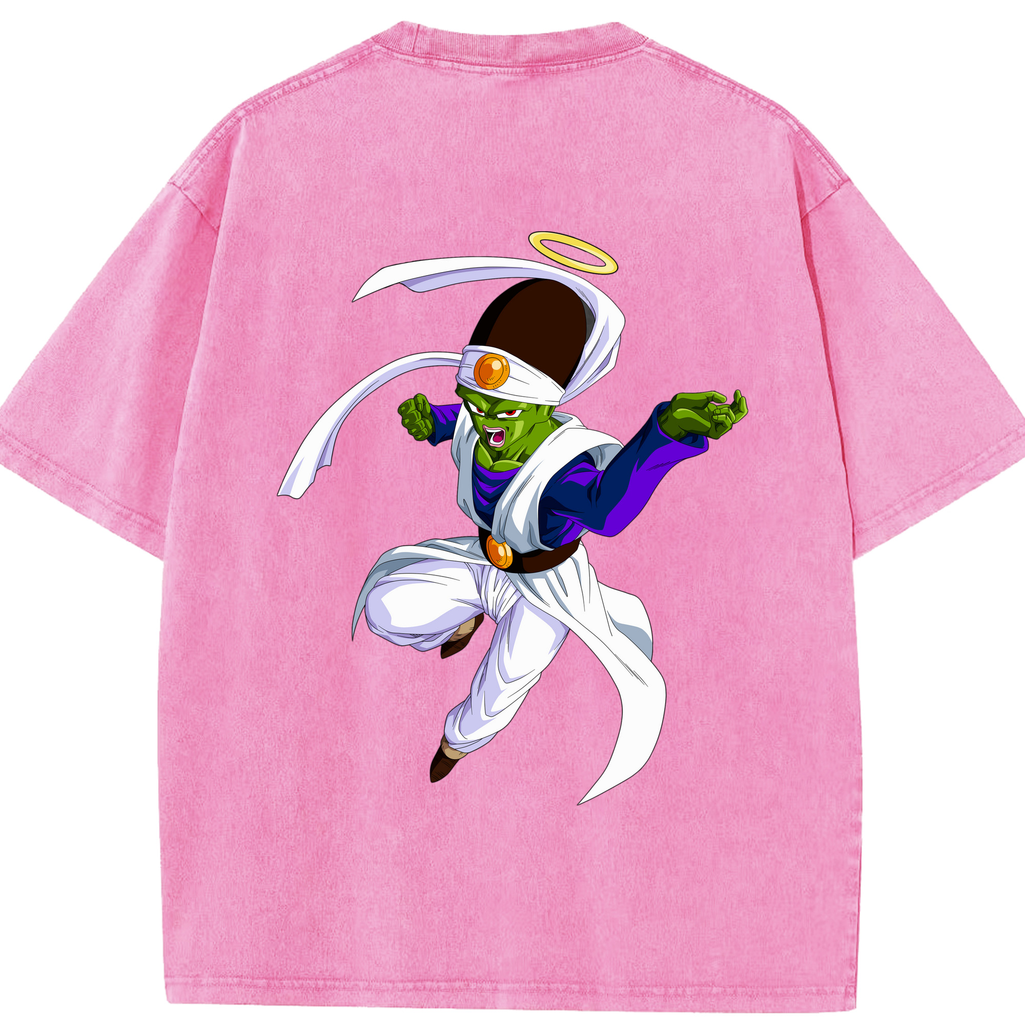 （画像用） ドラゴンボール パイクーハン DRAGON BALL Pikkon 綿100% ヴィンテージ風 半袖Tシャツ（背面プリント）